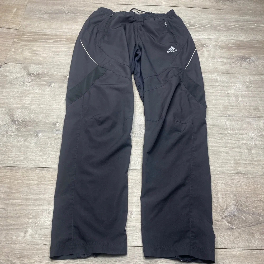 Adidas Response Track Pants Mens Medium Black Vintage Y2K Mesh Lined Running 06